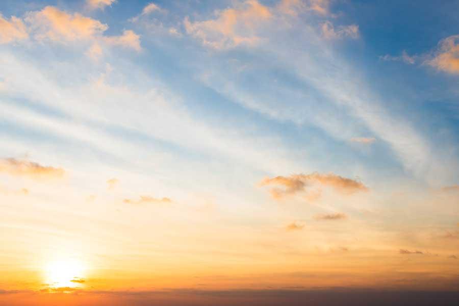 Gold and blue sky
